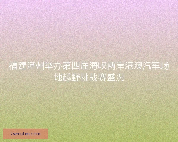 福建漳州举办第四届海峡两岸港澳汽车场地越野挑战赛盛况